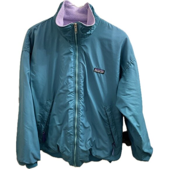 Vintage 1990’s Patagonia USA Capiline Fleece Lined Blue Jacket 12 Turquoise